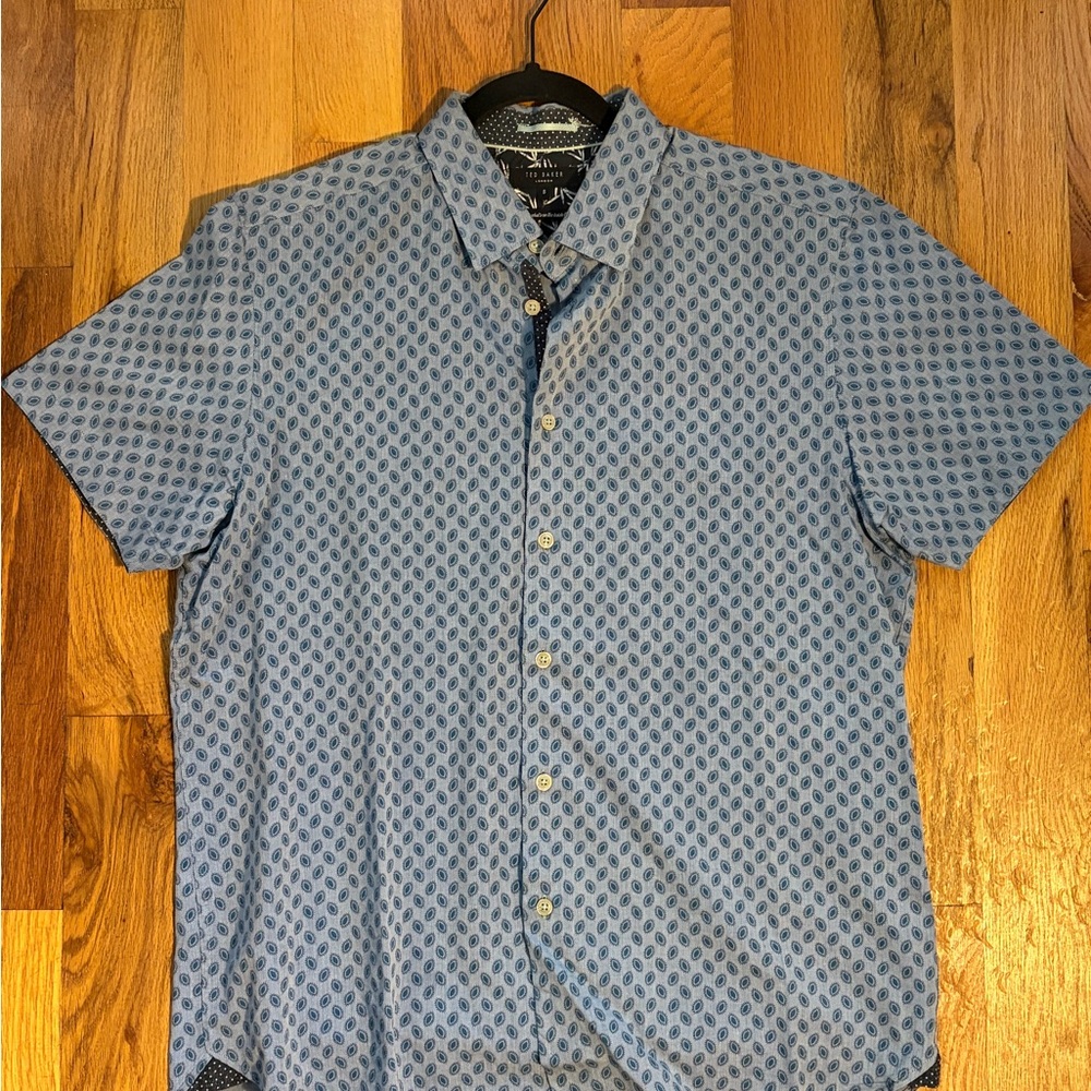 Ted Baker London Newfone Chambray Geo Button Down Shirt Men Down Shirt